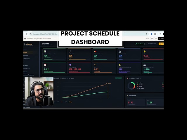 How can Planning Engineers use AI to create professional Project Schedule Dashboards?