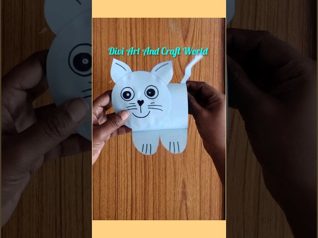 How to make paper cat🐈 / Cute Cat 🤗 #shorts