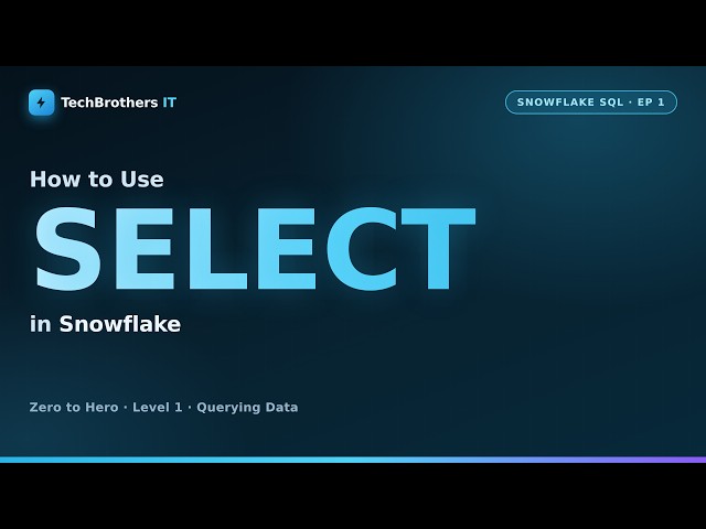 Snowflake SELECT Statement Explained | EXCLUDE, RENAME, REPLACE & ILIKE | Snowflake SQL Tutorial #1
