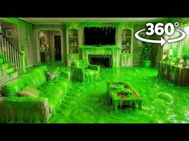 Slime Took Over Your House! Can You Survive? (360° VR Video 4k)