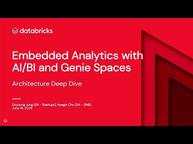 Embedded Analytics with Databricks AI/BI: Dashboards and Genie Outside the UI