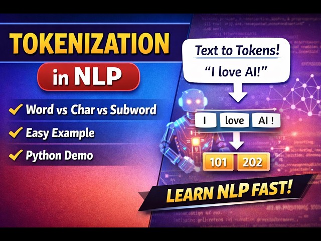 Tokenization in NLP Explained Simply | Word, Character & Subword (With Python Example)