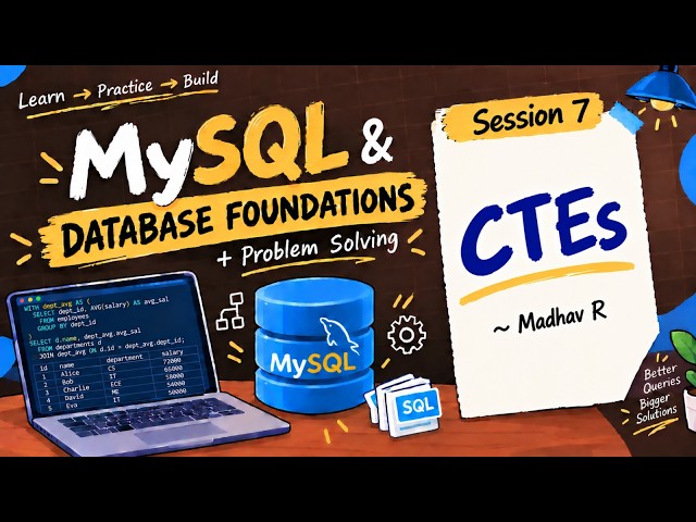 Session - 6 | CTEs | SQL and Database Problems