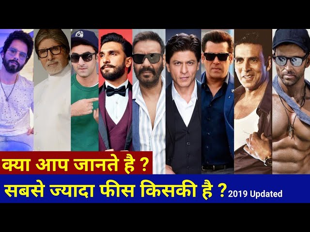 Top 10 Highest Paid Bollywood Actor, Salman Khan, Akshay Kumar, Ajay Devgan, Hrithik Roshan, SRK,