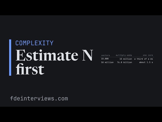 Big-O that actually matters: estimate N, find the line that dominates