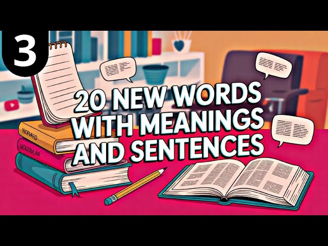 20 New English Words With Meanings And Sentences To Boost Your English Vocabulary! (Lesson No.3)