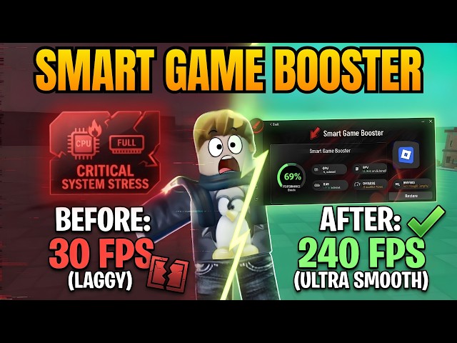 Boosting FPS on Roblox with Smart Game Booster(VIP Giveaway)