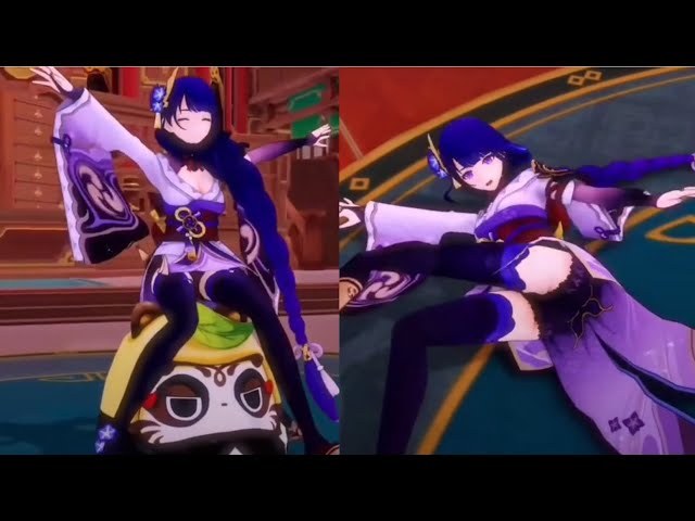 Raiden Shogun Ei tries to sit on Sayu but falls and shows her pantsu - SHOGUN 2 FALL OF THE SAMURAI