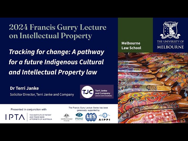 2024 Francis Gurry Lecture in Intellectual Property