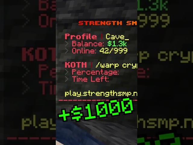 gaining infinite money on this server #minecraftsmp #minecraft #smp #minecraftip