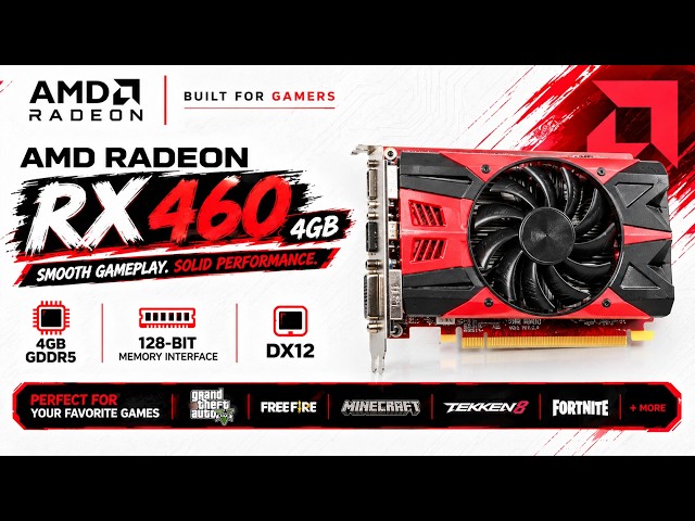 AMD RADEON RX 460 (4GB, DDR5, 128BIT, DX12) | AL MASOOM COMPUTER