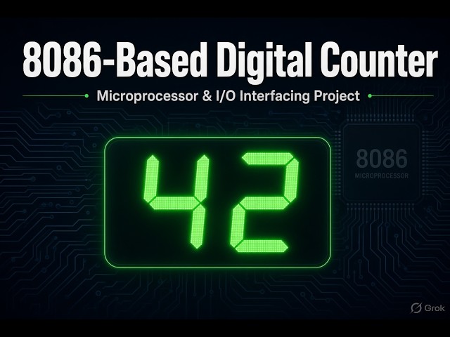 8086-Based Digital Counter Application(25uad018)