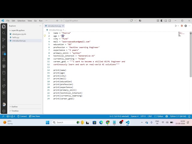 Strings and Personal Introduction