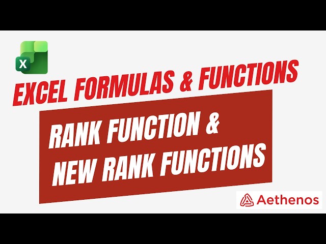 Excel Formulas and Functions - RANK Function and new RANK Functions