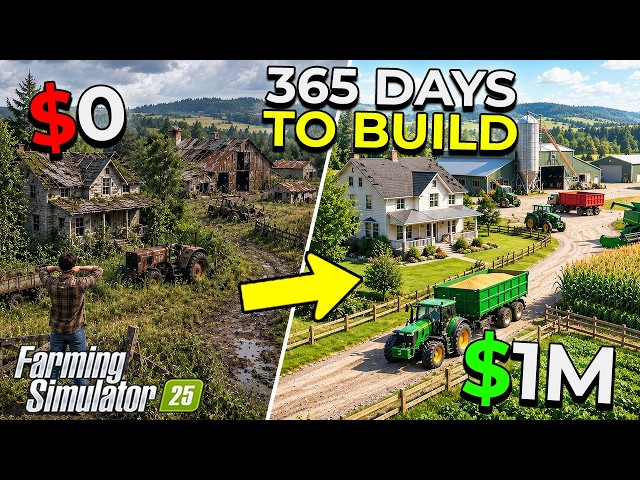 Can I Make $1,000,000 From an Abandoned Farm in 365 Days? | Farming Simulator 25