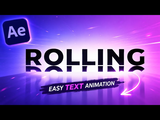 How to Create Rolling Text Animation in After Effects | Easy Tutorial