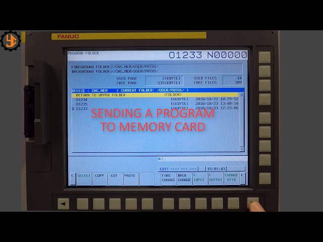 FANUC Program Transfer | CNC Machine to Memory Card | Memory Card to CNC Machine