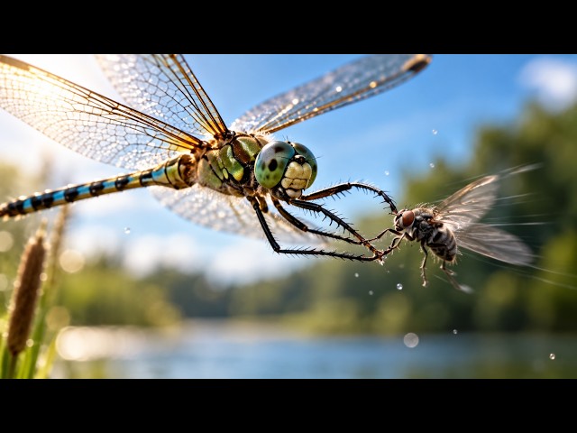 A Dragonfly Doesn't Chase Its Prey. It Almost Never Misses.