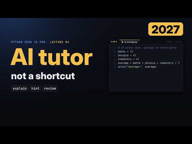 Learn Python With AI, Not From AI: Use ChatGPT, Claude & Copilot the Right Way (2027)