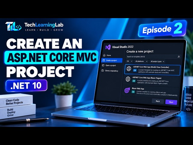 Create an ASP.NET Core MVC Project in .NET 10 | E-Commerce Project Episode 2