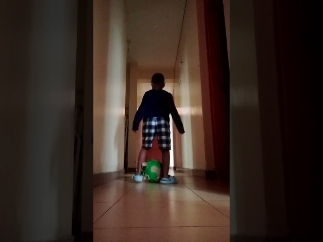 Playing football