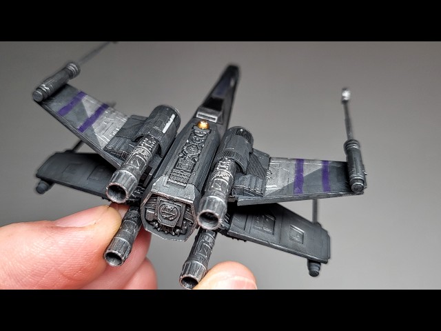 Applying a unique paint scheme to my miniature X-Wing