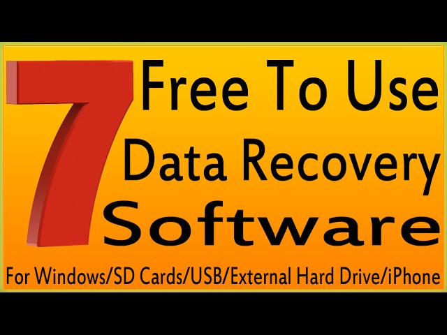 7 Best Free Data Recovery Software For Windows/SD Cards/USB/External Hard Drive/iPhone