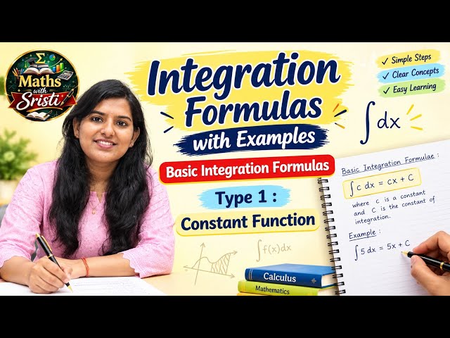 Type 1: Constant Functions🔥| Integration Formulas with Examples📚| Basic Integration #math #education
