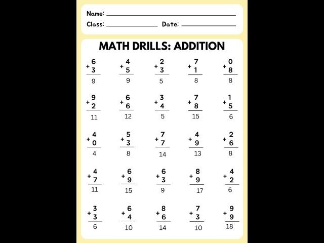 Find mistakes into math drills Addition Worksheet #mathematics #maths #problem_solving #solutions