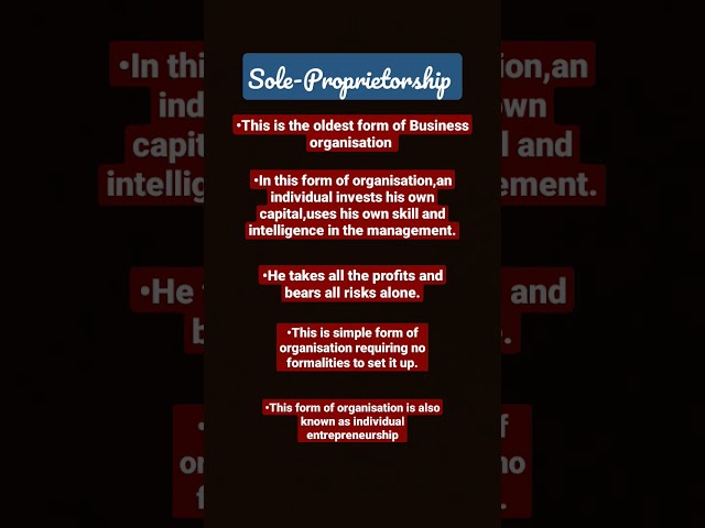 SOLE PROPRIETORSHIP??