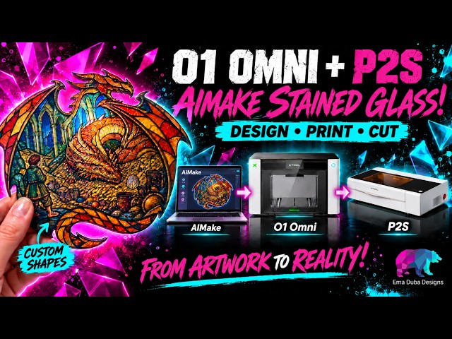 O1 Omni + P2S: Print and Cut Stained Glass Tutorial