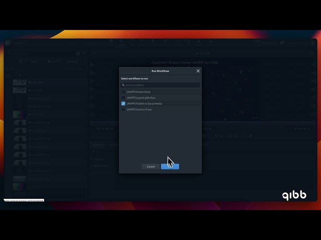 Social media publishing from Framelight X via Ayrshare with qibb | use case