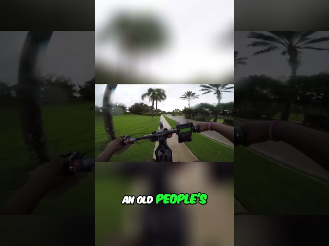 I DID A WHEELIE IN A RETIREMENT NEIGHBORHOOD! #bike #ebike #electribike #surron  #segwayx260 #cc