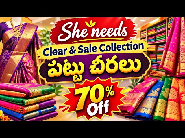 SHE NEEDS Latest Collections  ||she needs dilsukhnagar hyderabad ||she needs saree world |Sarees 