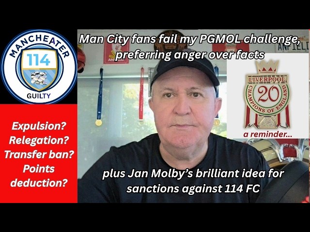 City fans fail my PGMOL challenge opting for anger over facts & Jan Molbys GENIUS idea for sanctions