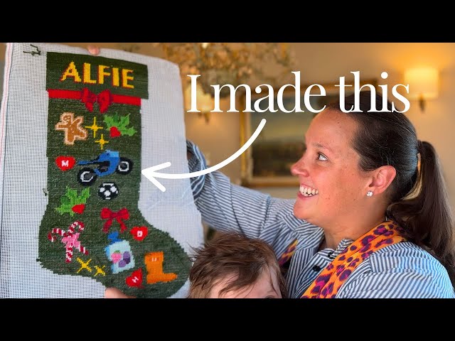 VLOG: Summertime projects, DIY needlepoint stocking, Mini bedroom makeover, Thrifting