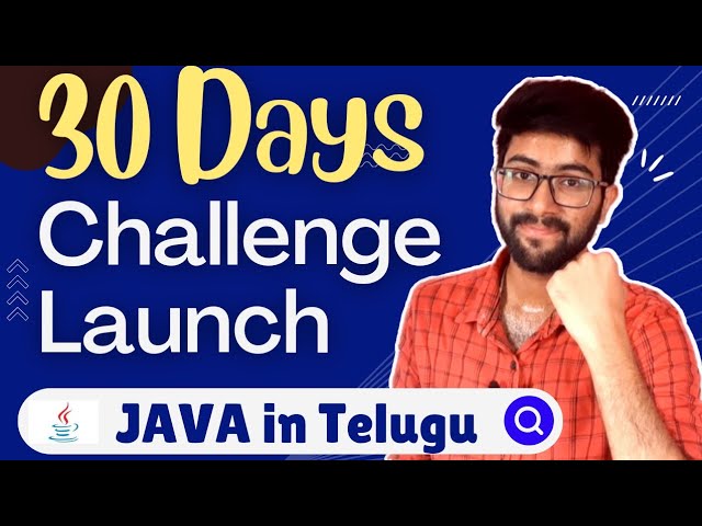 Java 30 Days Challenge | Java Course in Telugu | Vamsi Bhavani