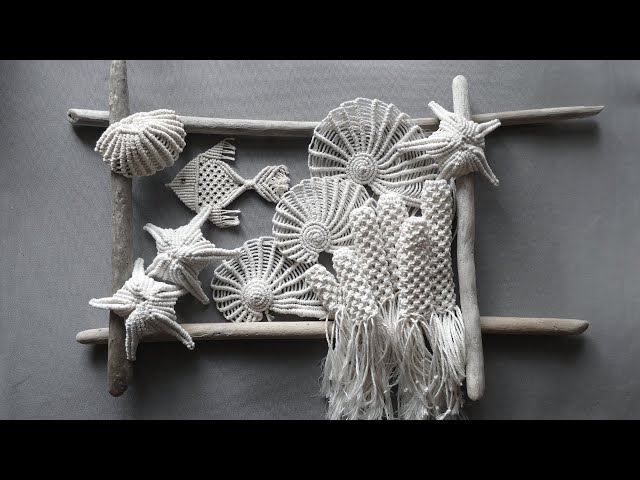 Marine Macramé Starfish, Seashell, Corals DIY Beach House Decor