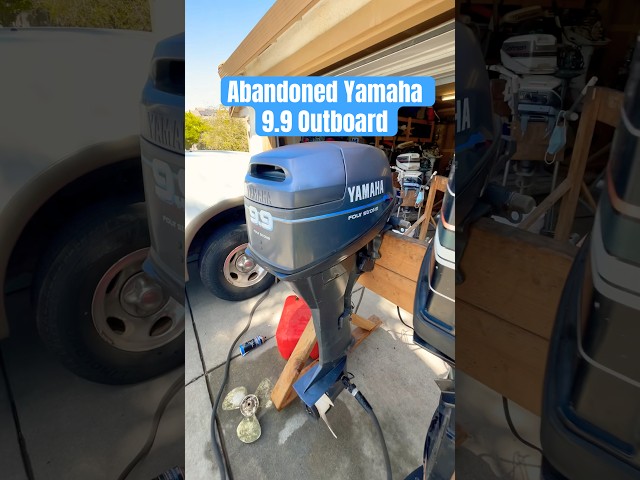 Restored this abandoned Yamaha 9.9 Outboard Motor #yamaha#restoration#boat#4stroke