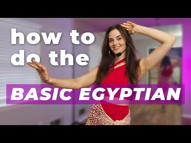 basic egyptian belly dance tutorial 💃 step by step for beginners (4k)