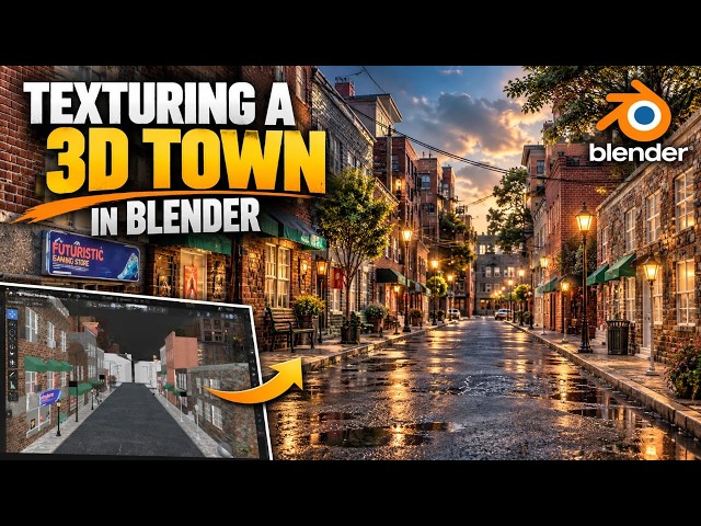 How to Texture a 3D Town in Blender | Complete Environment Workflow