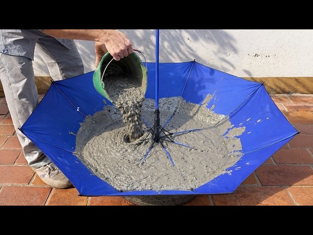 Pour Cement into Umbrellas and see what most people don't even imagine happens! #P1