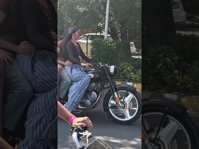 Girls Driving Bullet lover 🔥||😈 bike lover status😎 by franky sachin #Shorts