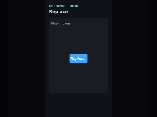 Replace words in a string - 1 Line Code