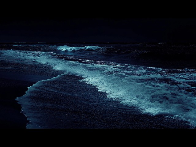Ocean Waves at Night for Sleeping 🌊 Black Screen | Fall Asleep Fast and Stay Asleep Longer