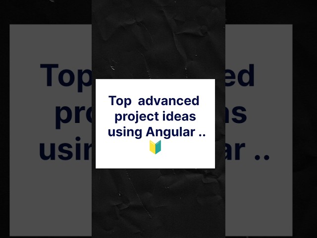 Top advanced project ideas using angular js in 2026..🚀#mernstack #angular #projectideas #frontend