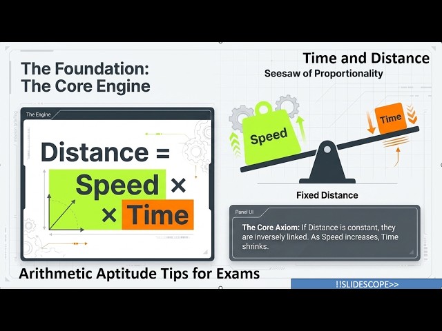 Arithmetic Aptitude - Time and Distance -  Tips and Tricks for Exams