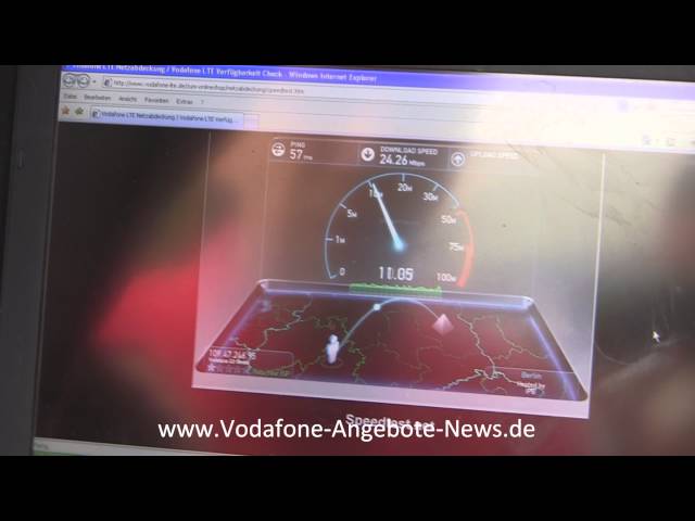 Vodafone LTE Speedcheck / Speedtest mit Surfstick Samsung GT B3740 in Schwarmstedt (Niedersachsen)