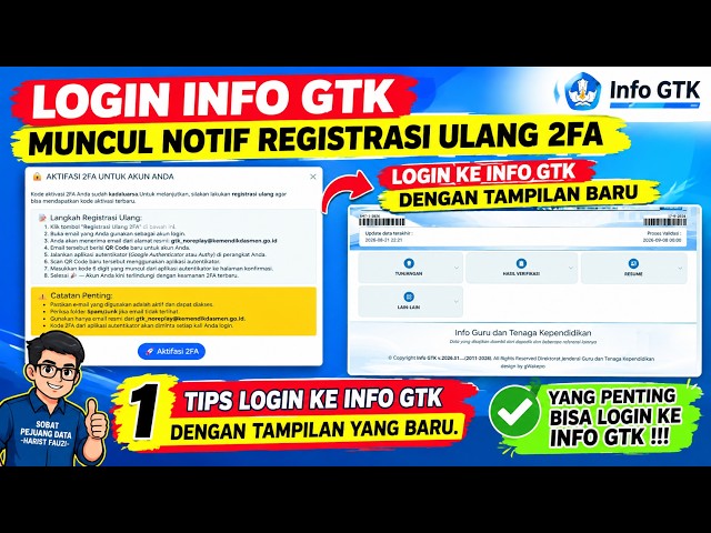 GTK INFO LOGIN SHOWS "2FA RE-REGISTRATION" NOTIFICATION | SOLUTION TO STILL LOG IN TO GTK INFO