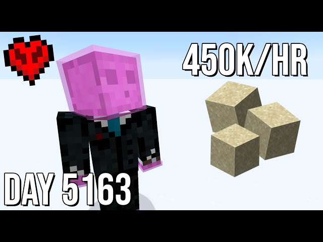 🔴| 450k Sand PER HOUR in HARDCORE MINECRAFT - Day 5163
